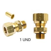 União Compressão Porca Anilha Tubo 8mm X Rosca M22 União Compressão Porca Anilha Tubo 8mm X Rosca M22
