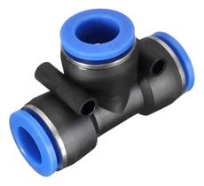 União Emenda Em T Pu 6mm Pneumática Engate Rápido Kit 05 Pçs