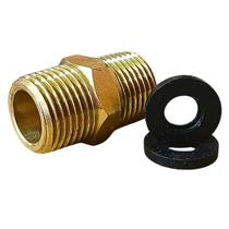 União niple 1/2 npt x 1/2 npt latão macho p/ gás e água