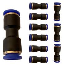 União Pneumática Rápida 1/4" Conector de Engate Reto para Mangueira de Ar Compressor