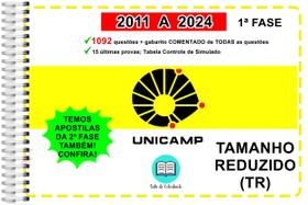 Unicamp TR 1ª Fase Provas 2011 a 2024 Gabarito Comentado