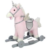 Unicornio 2 em 1 musical revestido pelucia c/ rodas - caa