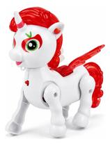 Unicórnio Brinquedo Encantado Criança Infantil Anda Musical Luz Som Pilha Menina Pônei Cavalo