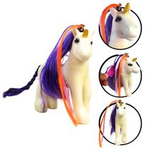 Unicornio Cabelos Coloridos Brinquedo Infantil Menina - Adijomar