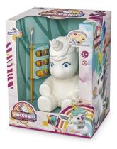 Unicórnio Cofrinho De Pintura C/ Pincel Tinta Guache - Adijomar Unicórnio Cofrinho De Pintura C/ Pincel Tinta Guache - Adijomar