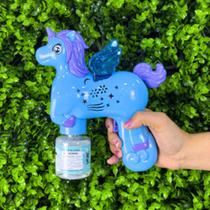 Unicórnio de Bolhas com LED Brincadeira Iluminada Unicórnio de Bolhas com LED Brincadeira Iluminada