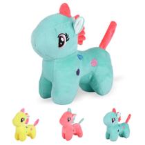 Unicórnio de Pelúcia 20cm com Ventosa Magia e Charme para Brincar e Decorar!