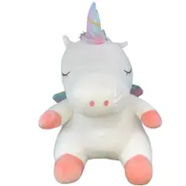 Unicórnio de Pelúcia Asas Metálicas - Branco - 45cm - 1 unidade - Rizzo Unicórnio de Pelúcia Asas Metálicas - Branco - 45cm - 1 unidade - Rizzo