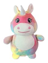 Unicórnio De Pelúcia Colorido Plush Olho Bordado 23Cms