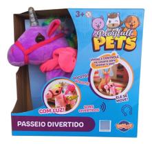Unicornio De Pelucia Roxo Playfull Pets Passeio Divertido 46452 - Toyng