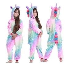 Unicórnio Stitch Kigurumi Crianças Pajamas Winter Flannel Warm Sleepwear (110cm) Unicórnio Stitch Kigurumi Crianças Pajamas Winter Flannel Warm Sleepwear (110cm)