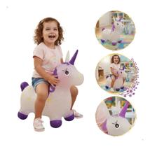 Unicórnio Upa Upa Brinquedo Musical Pula Pula Premium Glitter