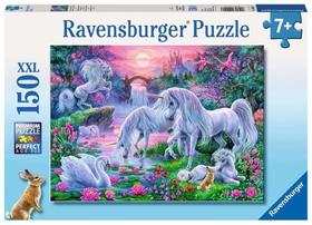 Unicórnios Ravensburger no Sunset Glow 150 Peça Quebra-Cabeça para Crianças Cada Peça é Única, Peças Se encaixam perfeitamente