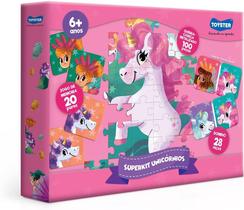 Unicórnios - Super KIT 3em1 Dominó, Memória e Quebra-cabeça