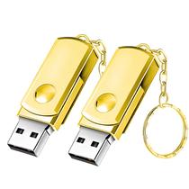 Unidad Flash USB Hrich Mini USB 2.0 de 2GB con Llavero x2 Oro Unidad Flash USB Hrich Mini USB 2.0 de 2GB con Llavero x2 Oro