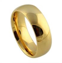 Unidade Aliança Tradicional 8mm Banhada A Ouro 18k Unidade Aliança Tradicional 8mm Banhada A Ouro 18k