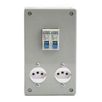 Unidade Combinada Padrão Brasileiro 2 Tomadas 20A E 2 Disjuntor 1P 20A 110/130V