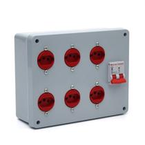 Unidade Combinada Padrão Brasileiro 6 Tomadas 20A e Disjuntor 2P 32A 220/240V Unidade Combinada Padrão Brasileiro 6 Tomadas 20A e Disjuntor 2P 32A 220/240V