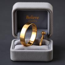Unidade de alianças ouro 18k - 6mm Revestidas