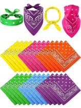 Unidade de bandana tipo 36 peças de algodão Paisley Mix Color 54x54cm Unidade de bandana tipo 36 peças de algodão Paisley Mix Color 54x54cm