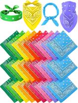 Unidade de bandana tipo 36 peças de poliéster Paisley Neon Unidade de bandana tipo 36 peças de poliéster Paisley Neon