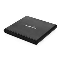 Unidade de CD/DVD Verbatim Slimline externa USB 2.0 preta