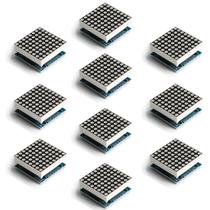 Unidade de controle Dot Matrix Display MAX7219 SCM LED 10 unidades Unidade de controle Dot Matrix Display MAX7219 SCM LED 10 unidades