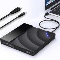 Unidade de DVD Externa YOTUO USB 3.0 e Tipo-C - Compatível com Windows e Mac