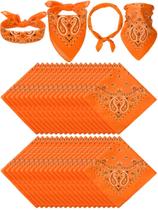 Unidade de lenço de bandana, tipo 36 unidades, laranja Paisley, 54x54 cm Unidade de lenço de bandana, tipo 36 unidades, laranja Paisley, 54x54 cm