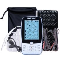 Unidade de Recuperação Esportiva TENS Estimulador Muscular, Aparelho de Massagem EMS para Ombro, Pescoço, Ciática e Alívio de Dores nas Costas, Massagem por Pulso Eletrônico com 36 Programas Personalizáveis e 4 Eletrodos, Vermelho