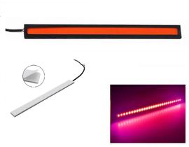 Unidade Drl Farol Auxiliar Luz Diurna Barra De Led Cob 17cm