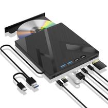 Unidade externa de Blu-Ray Wbacon 7 em 1 para PC Windows Mac