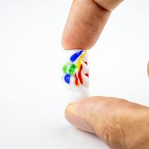 Unidade Firma em Murano Frisada 22mm Guias Escolha a Cor