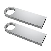 Unidade flash ABLAZE 16GB USB 2.0 Metal com chaveiro, pacote com 2