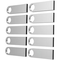 Unidade flash ABLAZE 8GB USB 2.0 Metal com chaveiro, pacote com 10