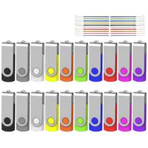 Unidade flash AreTop 32GB USB 2.0 Swivel Thumb Drive x20 com cordões