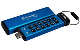 Unidade flash criptografada Kingston Ironkey Keypad 200 16GB USB-C