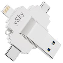 Unidade flash de 512 GB com certificação YSky MFi para iPhone/iPad/Android/PC