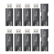 Unidade Flash Drive KEXIN 64GB USB 2.0 Memory Stick, pacote com 10 unidades, preto Unidade Flash Drive KEXIN 64GB USB 2.0 Memory Stick, pacote com 10 unidades, preto