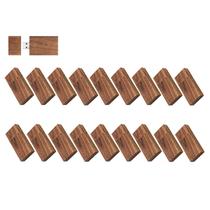 Unidade flash EASTBULL 4 GB x 20 USB 2.0 de madeira, nogueira, marrom escuro Unidade flash EASTBULL 4 GB x 20 USB 2.0 de madeira, nogueira, marrom escuro