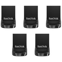 Unidade flash SanDisk Ultra Fit USB 3.1 de 64 GB (pacote com 5)