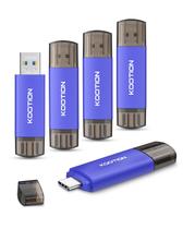 Unidade flash USB C de 128 GB, pacote com 5 KOOTION Type-C USB 3.0