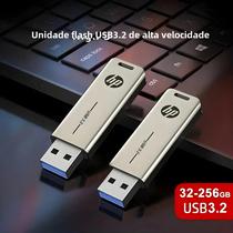 Unidade Flash USB De Metal De Alta Velocidade HP X796W 256GB 128GB 64GB 32GB USB3.2 Creative Pen