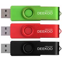 Unidade flash USB DEEKOO 64GB Memory Stick USB 2.0, pacote com 3
