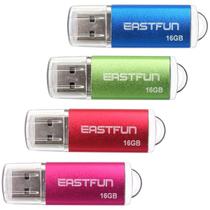 Unidade flash USB EASTFUN 16GB USB 2.0 com indicador LED, pacote com 4 unidades Unidade flash USB EASTFUN 16GB USB 2.0 com indicador LED, pacote com 4 unidades