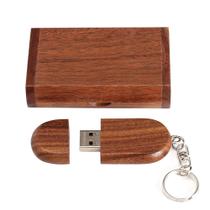 Unidade flash USB Fire Stone Novelty Wooden 64GB com caixa