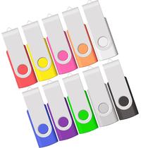 Unidade flash USB JBOS 32GB USB 2.0, pacote com 10, design giratório