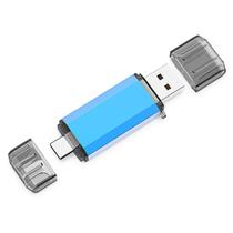 Unidade Flash USB KOOTION 128GB 2 em 1 OTG USB 3.0/Tipo C Azul
