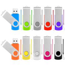 Unidade flash USB MECHEER 8GB x 10 USB 2.0 com cordões pretos Unidade flash USB MECHEER 8GB x 10 USB 2.0 com cordões pretos