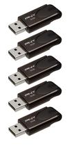 Unidade flash USB PNY Attaché 4 32GB USB 2.0 preta (x5) Unidade flash USB PNY Attaché 4 32GB USB 2.0 preta (x5)